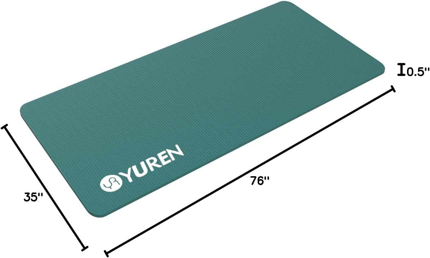 Yoga Mat Thick Wide Workout Mat for Home, 76"X35" Large Yoga Mat Extra Wide for Men Women, High Density Gym Mat with Carrying Yoga Bag Jasper